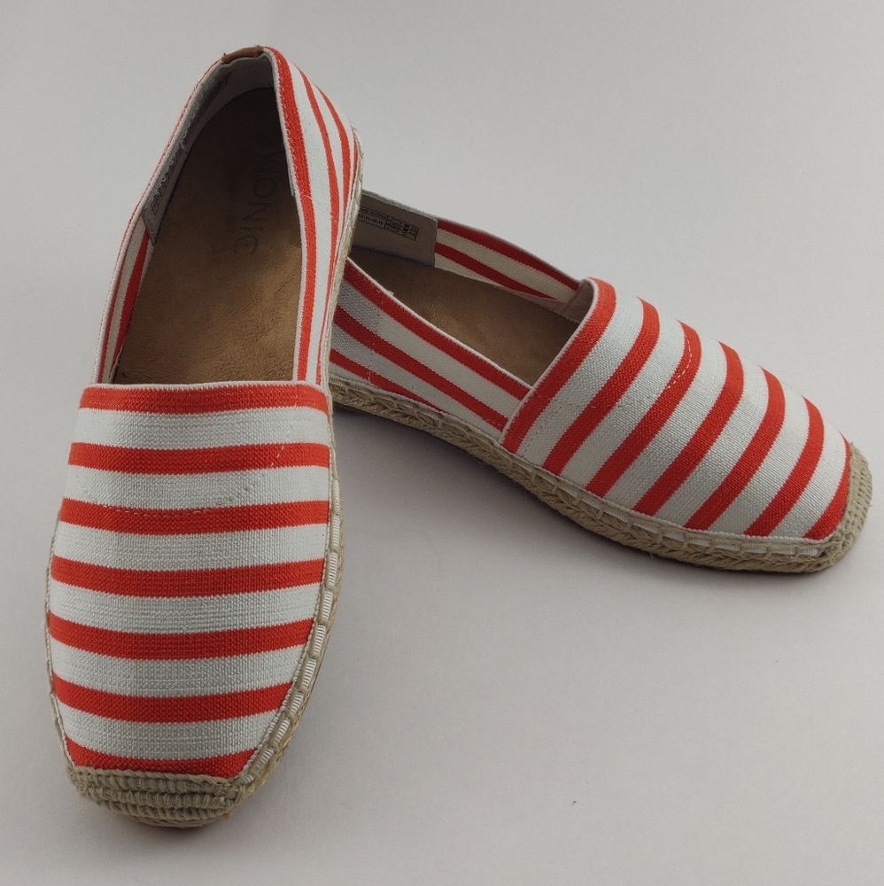 Vionic Valeri Espadrilles Orange & White